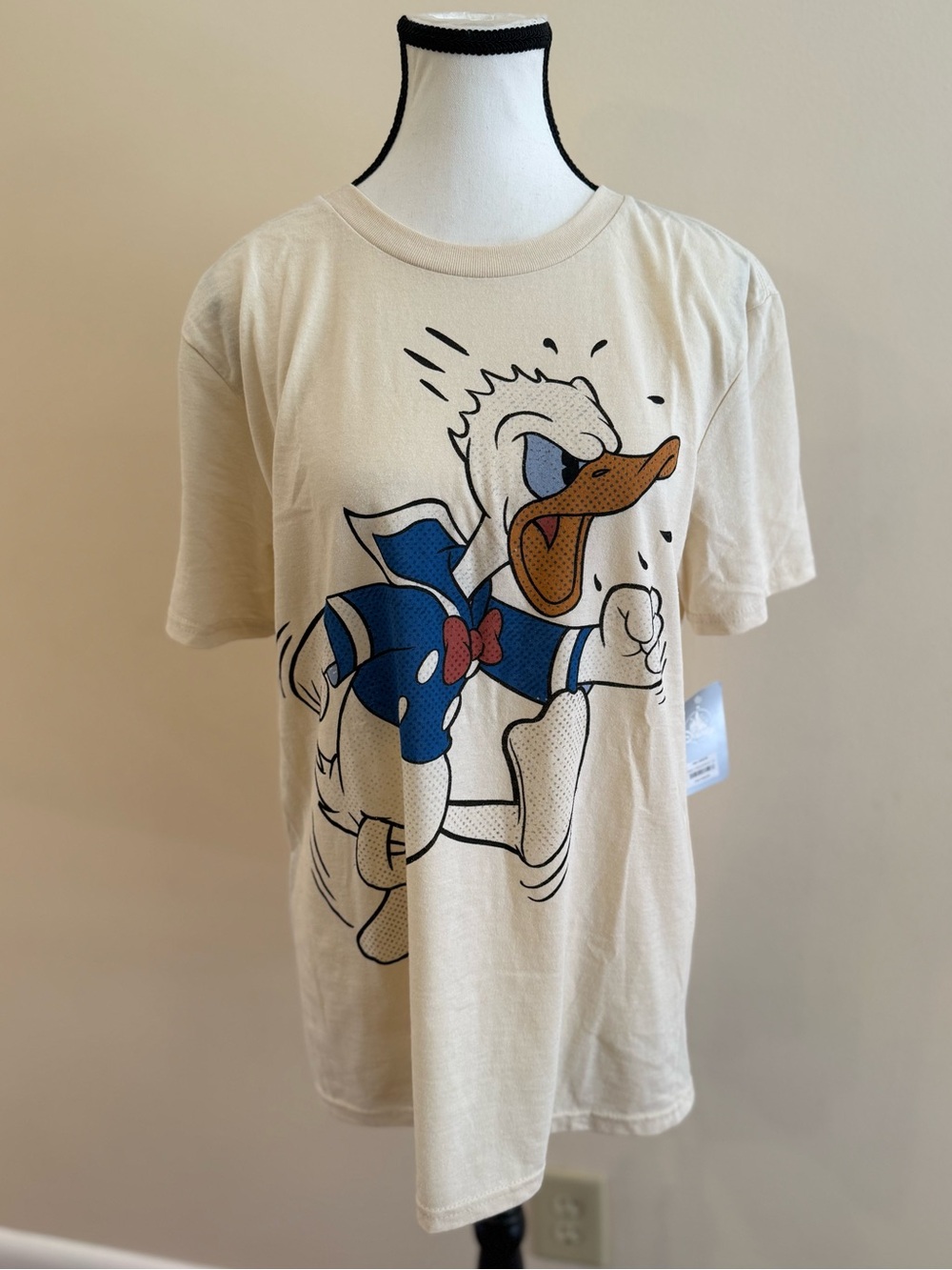Disney Parks- Cream Donald Duck Graphic Tee size Small